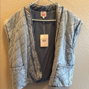 So Me Blue Denim Vest Classic Style